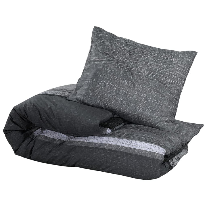 Set Cu Husă De Pilotă, Gri Închis, 240X220 Cm, Bumbac