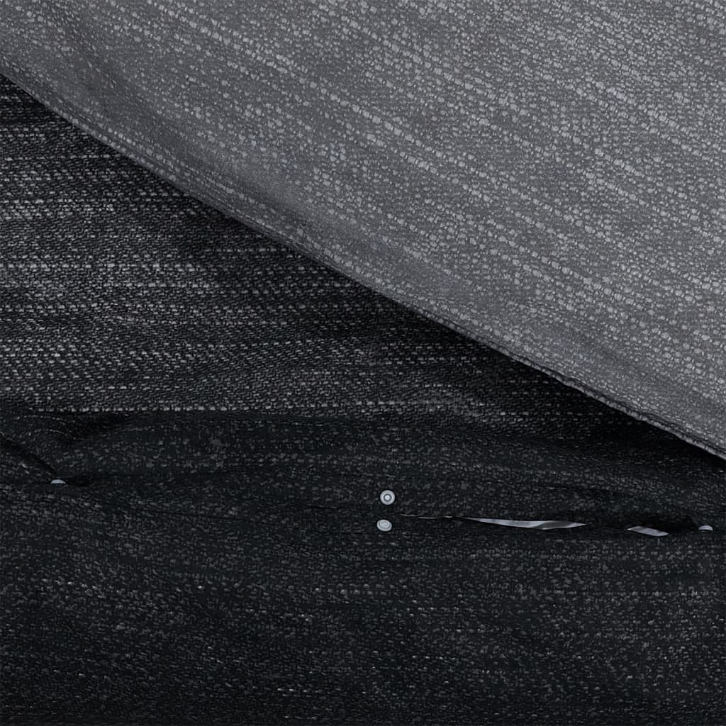 Set Cu Husă De Pilotă, Gri Închis, 240X220 Cm, Bumbac