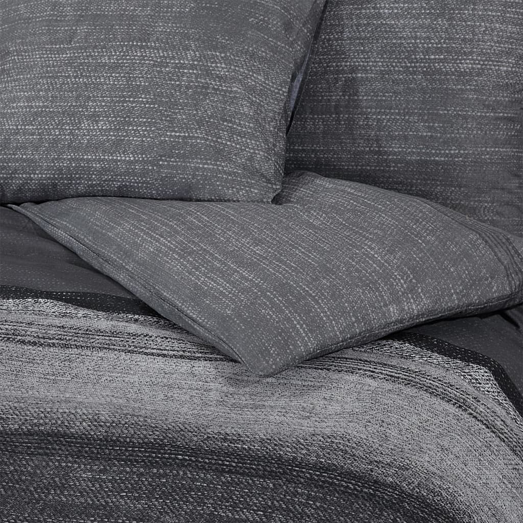 Set Cu Husă De Pilotă, Gri Închis, 240X220 Cm, Bumbac