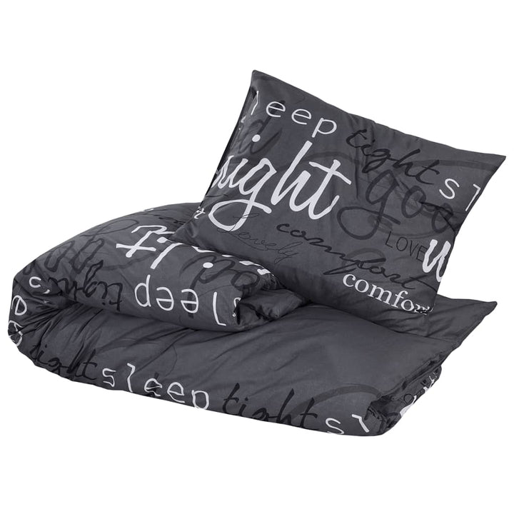 Set Cu Husă De Pilotă, Negru, 260X240 Cm, Bumbac