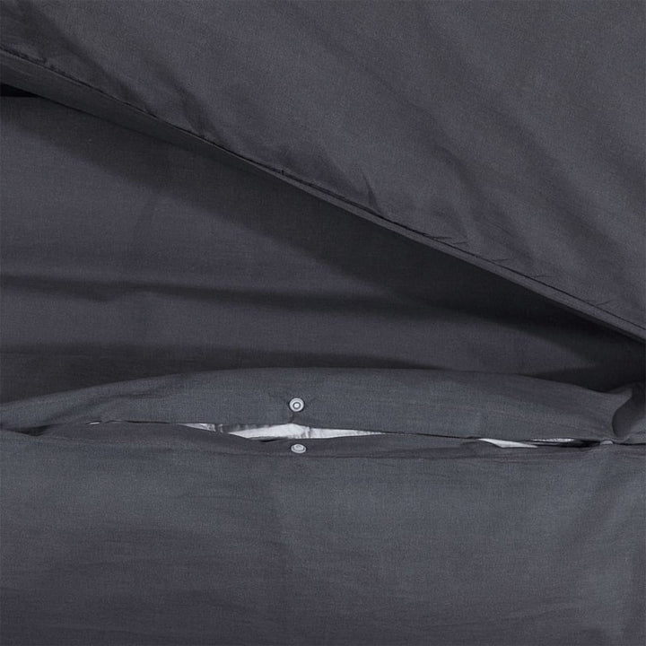 Set Cu Husă De Pilotă, Negru, 200X200 Cm, Bumbac