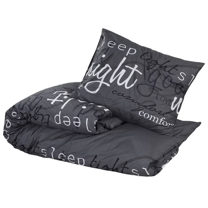 Set Cu Husă De Pilotă, Negru, 225X220 Cm, Bumbac