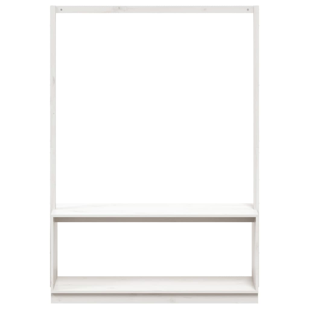 Cuier Haine Cu Pantofar 113X40X157,5 Cm Lemn Masiv De Pin