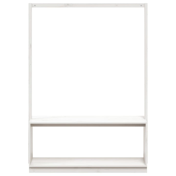 Cuier Haine Cu Pantofar 113X40X157,5 Cm Lemn Masiv De Pin