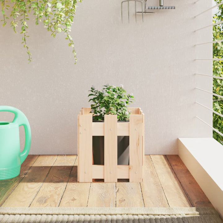 Jardinieră Grădină Design Gard 30X30X30Cm Lemn De Pin Impregnat