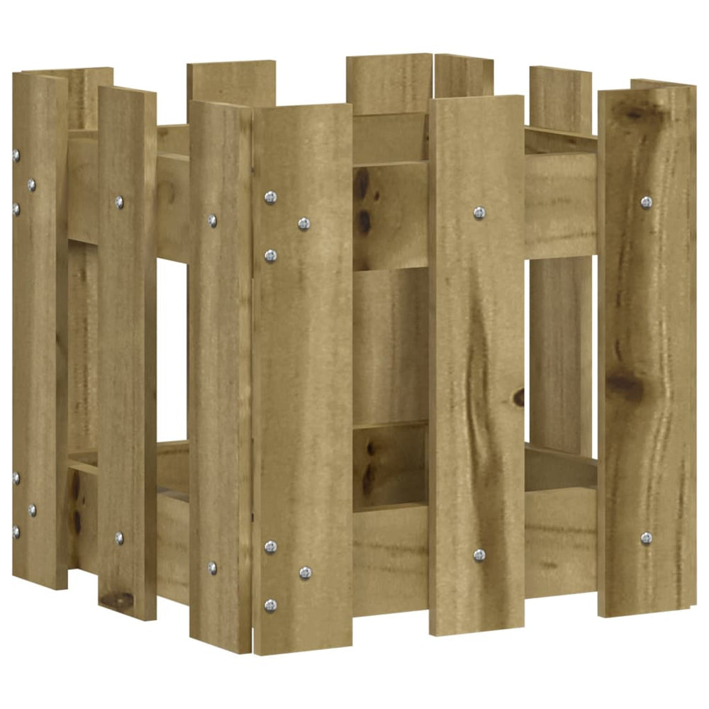 Jardinieră Grădină Design Gard 30X30X30Cm Lemn De Pin Impregnat
