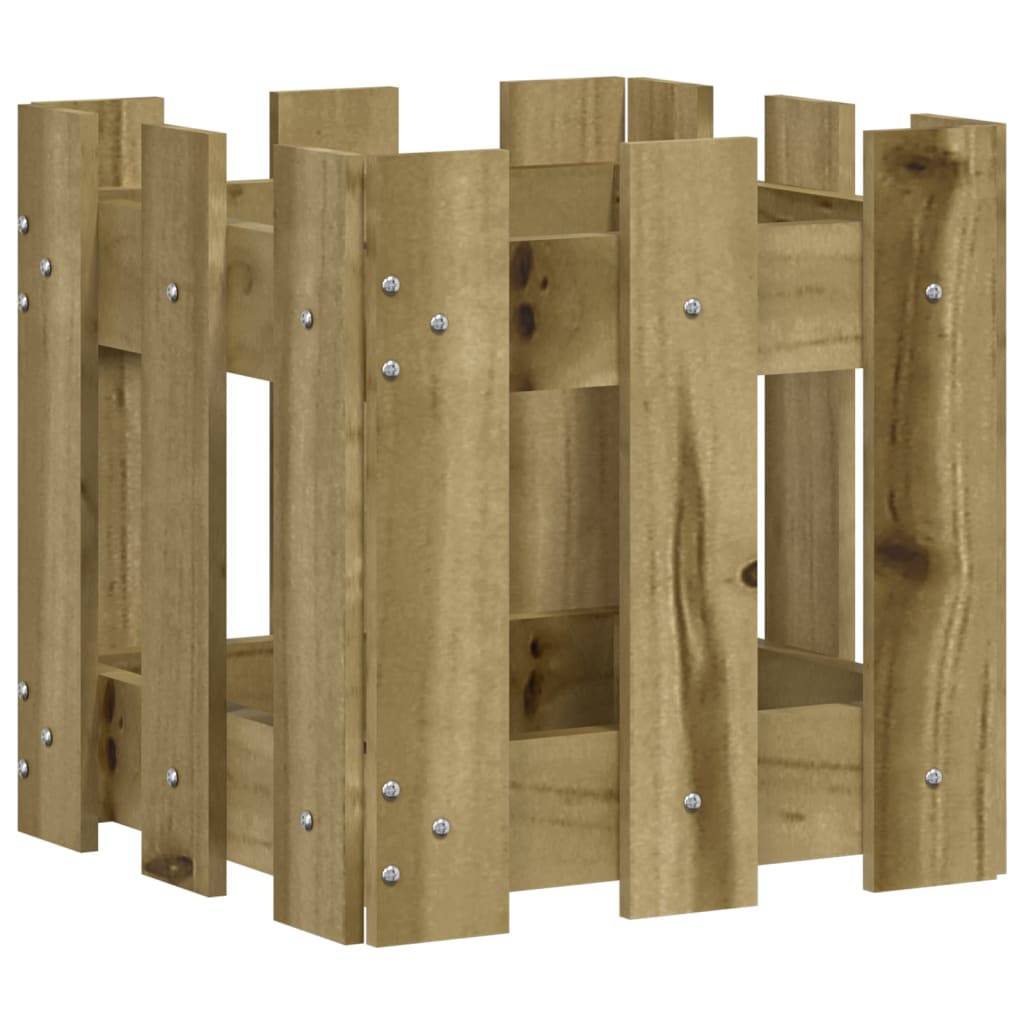 Jardinieră Grădină Design Gard 30X30X30Cm Lemn De Pin Impregnat