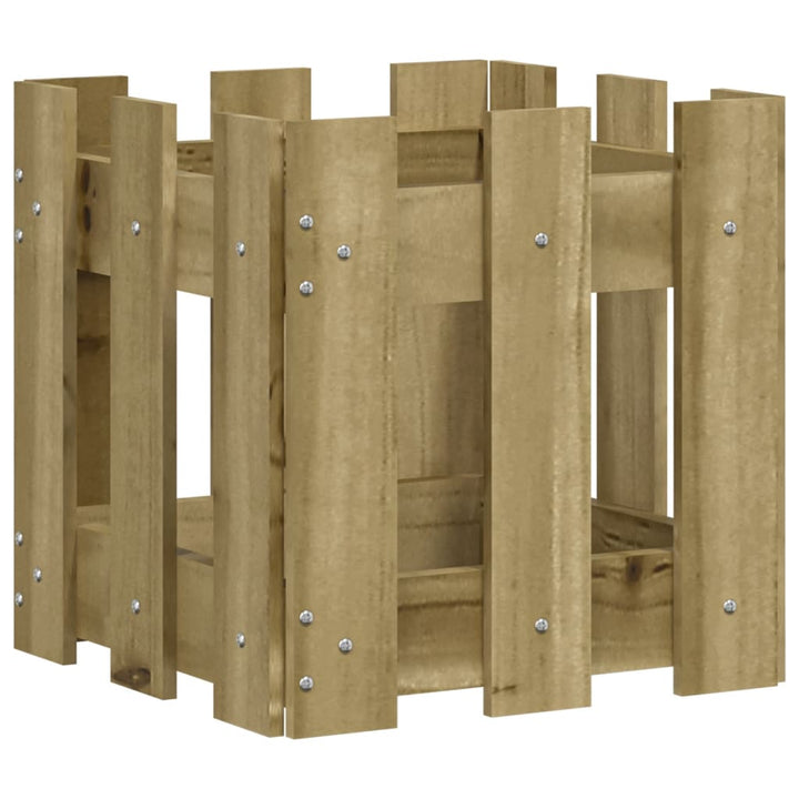 Jardinieră Grădină Design Gard 30X30X30Cm Lemn De Pin Impregnat