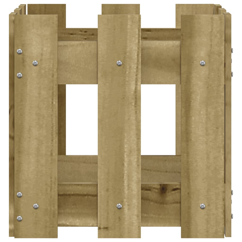 Jardinieră Grădină Design Gard 30X30X30Cm Lemn De Pin Impregnat