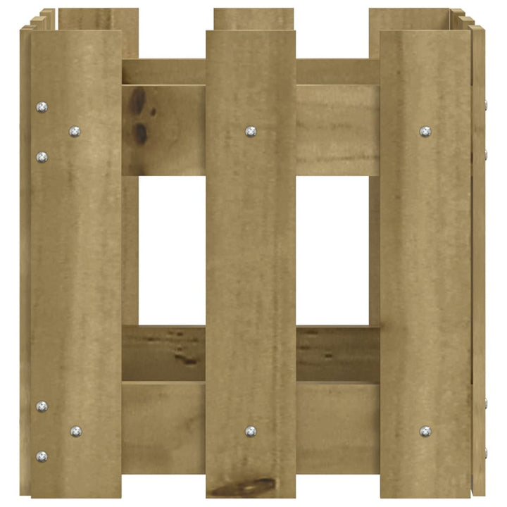 Jardinieră Grădină Design Gard 30X30X30Cm Lemn De Pin Impregnat