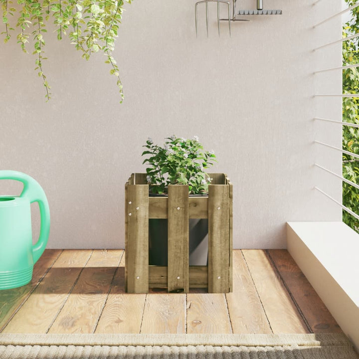Jardinieră Grădină Design Gard 30X30X30Cm Lemn De Pin Impregnat