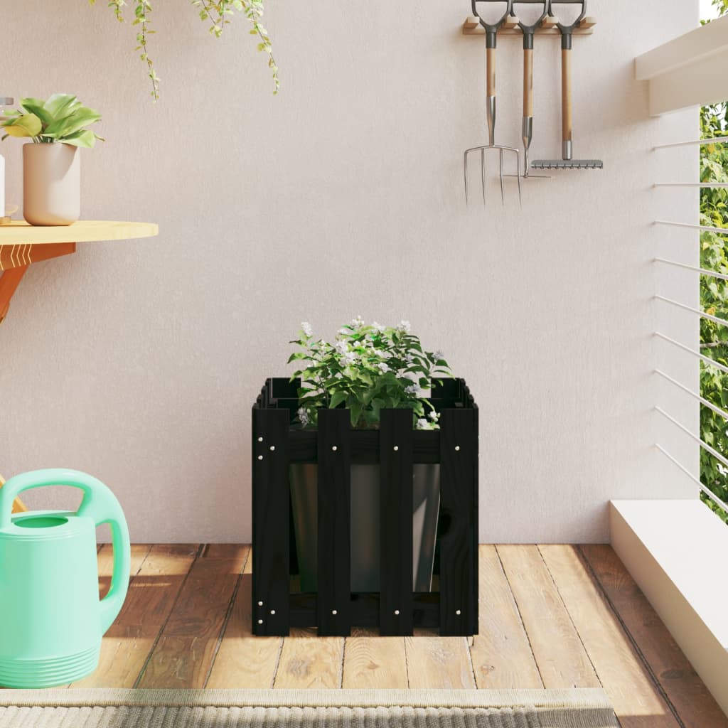 Jardinieră Grădină Design Gard 30X30X30Cm Lemn De Pin Impregnat