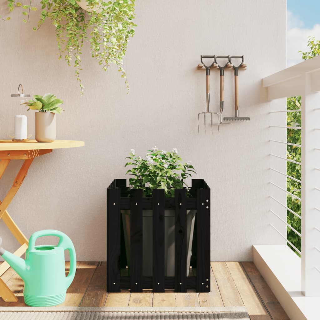 Jardinieră Grădină Design Gard 30X30X30Cm Lemn De Pin Impregnat