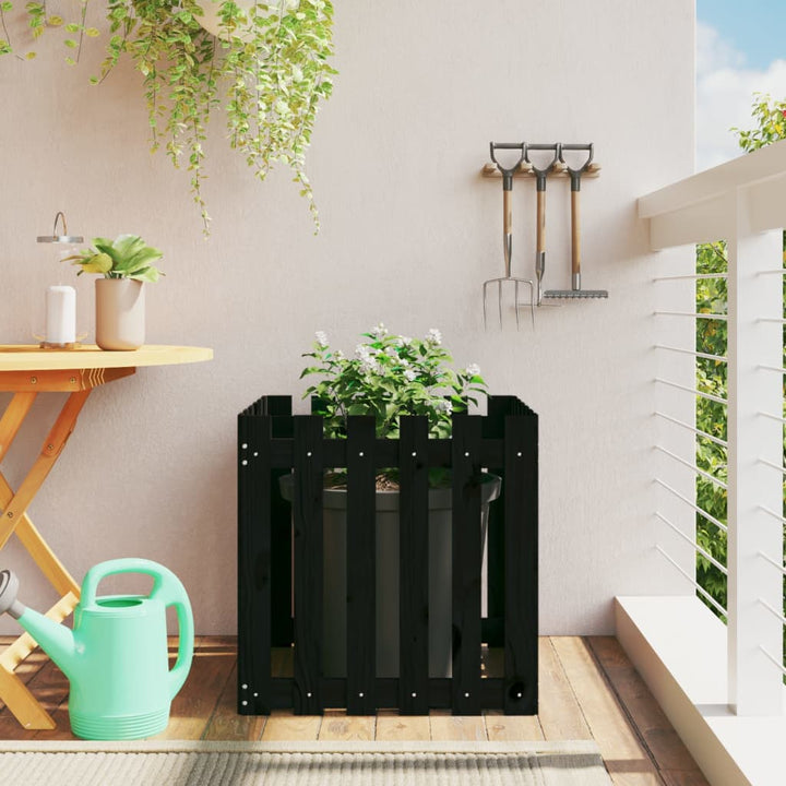 Jardinieră Grădină Design Gard 30X30X30Cm Lemn De Pin Impregnat