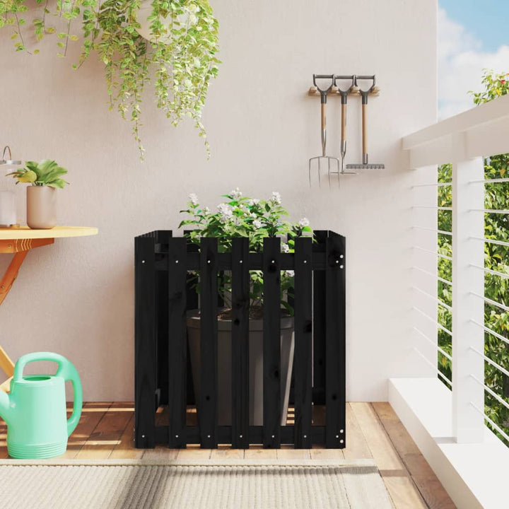 Jardinieră Grădină Design Gard 30X30X30Cm Lemn De Pin Impregnat
