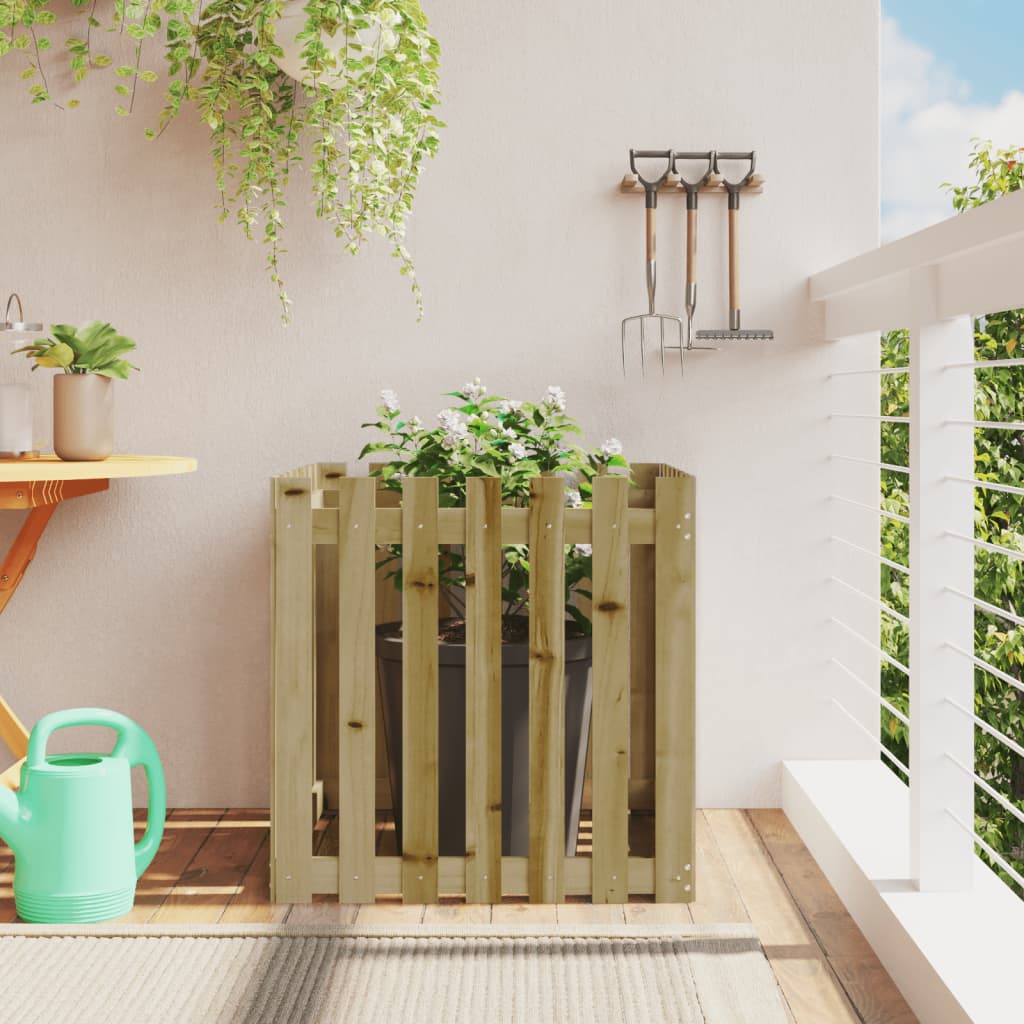 Jardinieră Grădină Design Gard 30X30X30Cm Lemn De Pin Impregnat