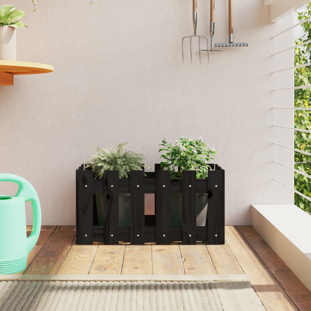Jardinieră Grădină Design Gard 30X30X30Cm Lemn De Pin Impregnat