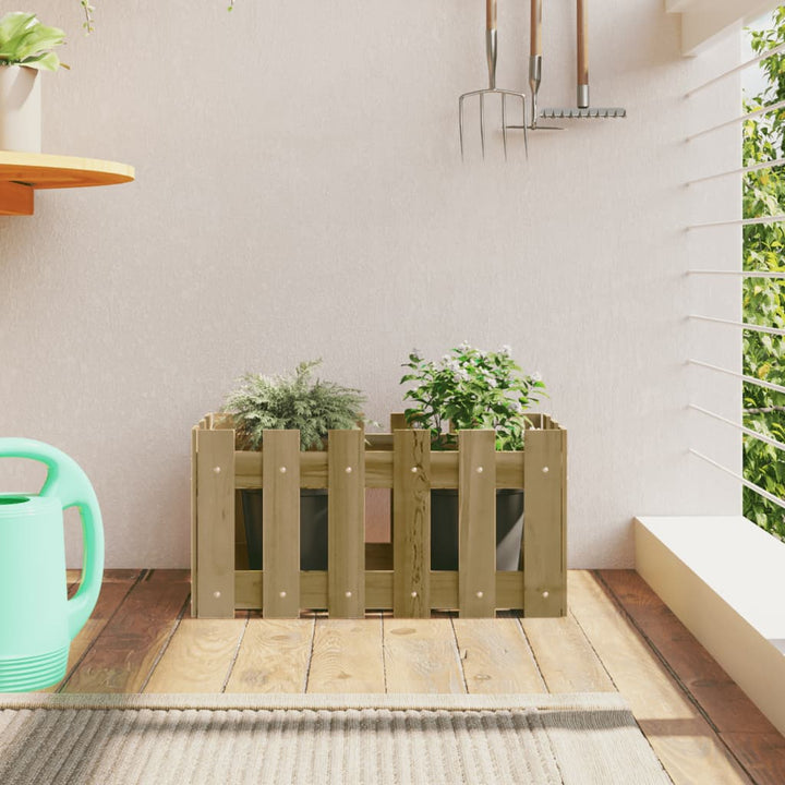 Jardinieră Grădină Design Gard 30X30X30Cm Lemn De Pin Impregnat