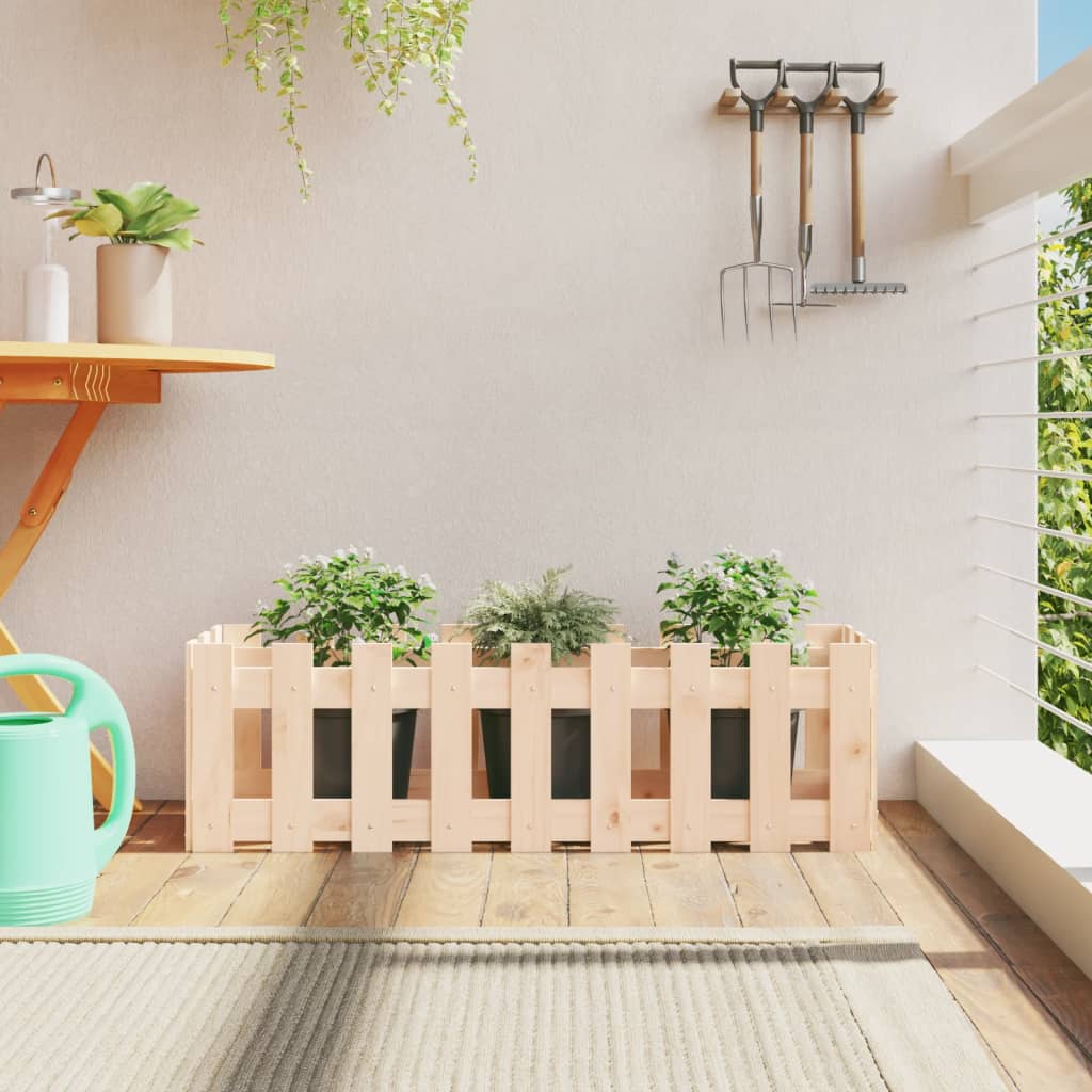 Jardinieră Grădină Design Gard 30X30X30Cm Lemn De Pin Impregnat