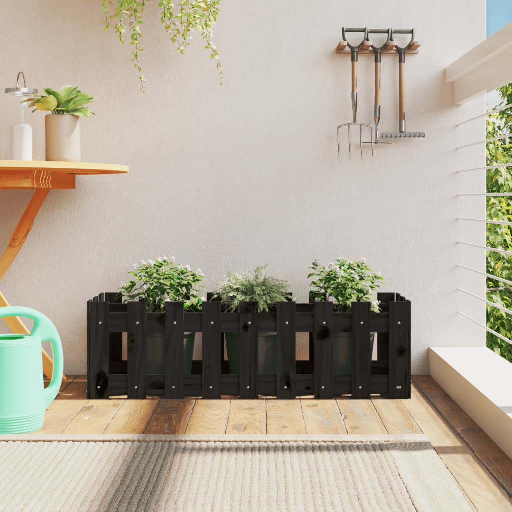 Jardinieră Grădină Design Gard 30X30X30Cm Lemn De Pin Impregnat