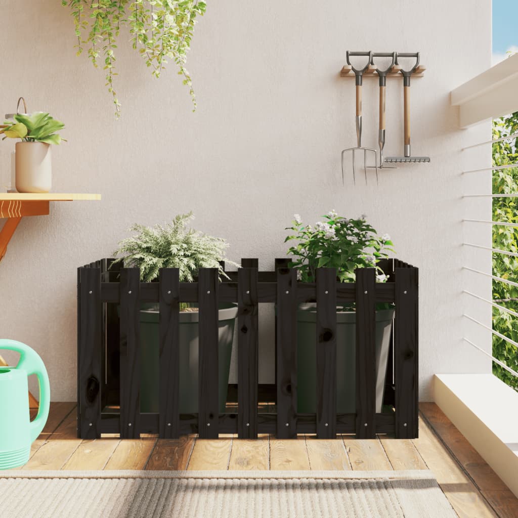 Jardinieră Grădină Design Gard 30X30X30Cm Lemn De Pin Impregnat