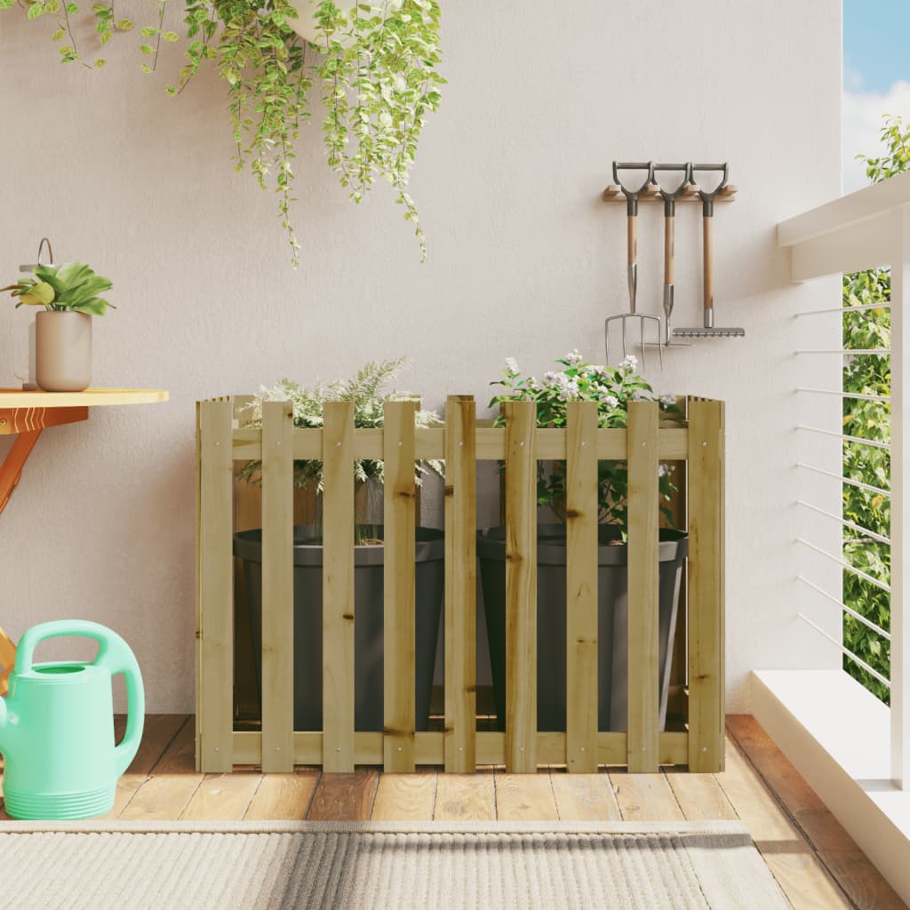 Jardinieră Grădină Design Gard 30X30X30Cm Lemn De Pin Impregnat