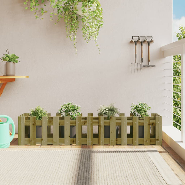 Jardinieră Grădină Design Gard 30X30X30Cm Lemn De Pin Impregnat