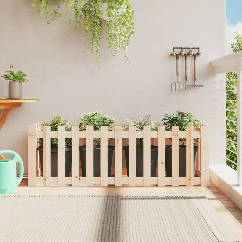 Jardinieră Grădină Design Gard 30X30X30Cm Lemn De Pin Impregnat