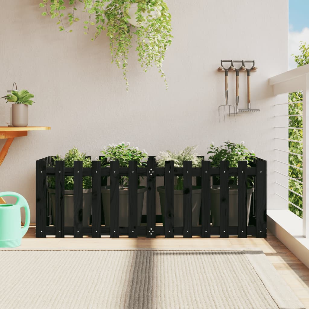 Jardinieră Grădină Design Gard 30X30X30Cm Lemn De Pin Impregnat