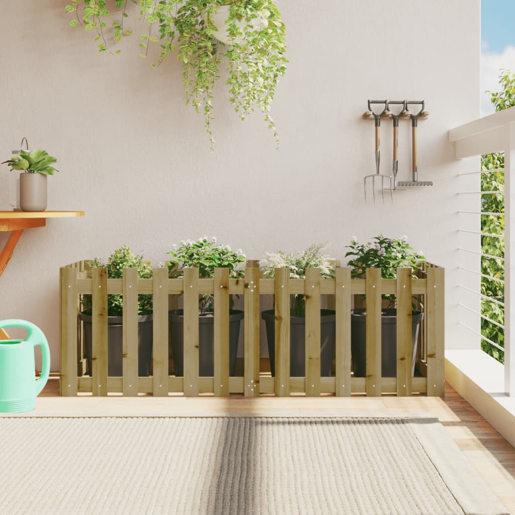 Jardinieră Grădină Design Gard 30X30X30Cm Lemn De Pin Impregnat