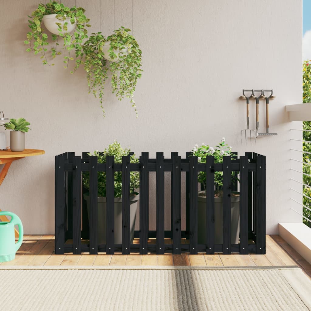 Jardinieră Grădină Design Gard 30X30X30Cm Lemn De Pin Impregnat