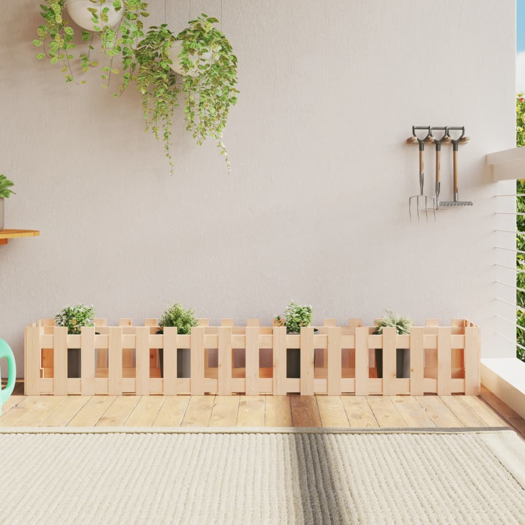 Jardinieră Grădină Design Gard 30X30X30Cm Lemn De Pin Impregnat