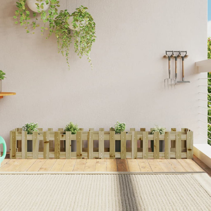 Jardinieră Grădină Design Gard 30X30X30Cm Lemn De Pin Impregnat