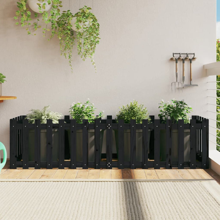 Jardinieră Grădină Design Gard 30X30X30Cm Lemn De Pin Impregnat
