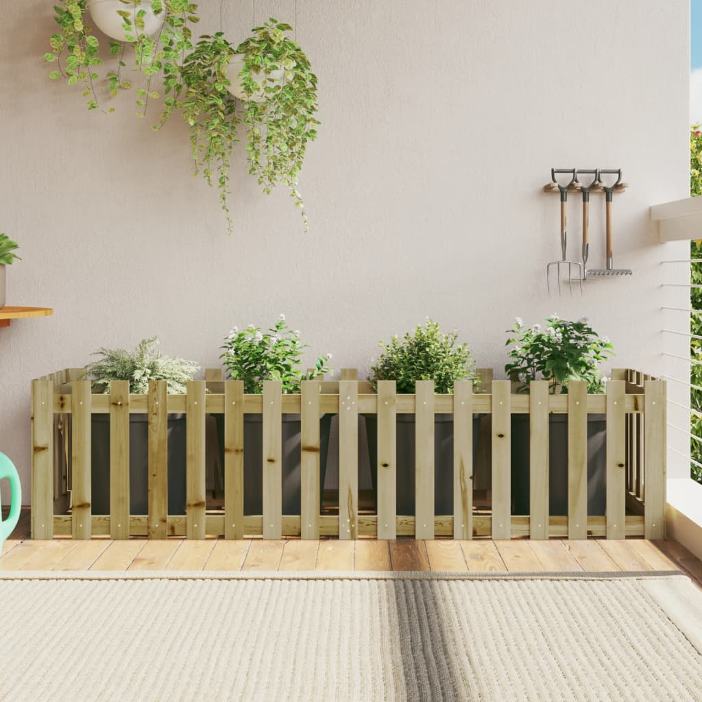 Jardinieră Grădină Design Gard 30X30X30Cm Lemn De Pin Impregnat