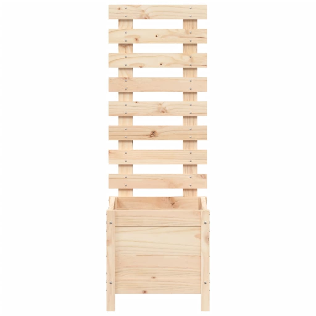 Jardinieră De Grădină Cu Raft, 39X39,5X114 Cm, Lemn Masiv Pin