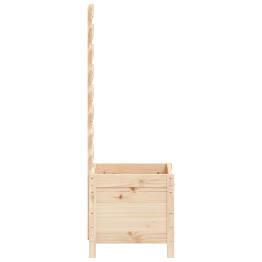 Jardinieră De Grădină Cu Raft, 39X39,5X114 Cm, Lemn Masiv Pin