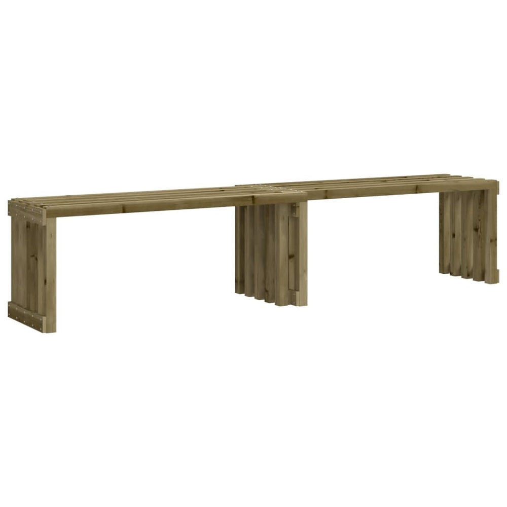 Bancă De Grădină Extensibilă, 212,5X40,5X45 Cm, Lemn Pin Tratat