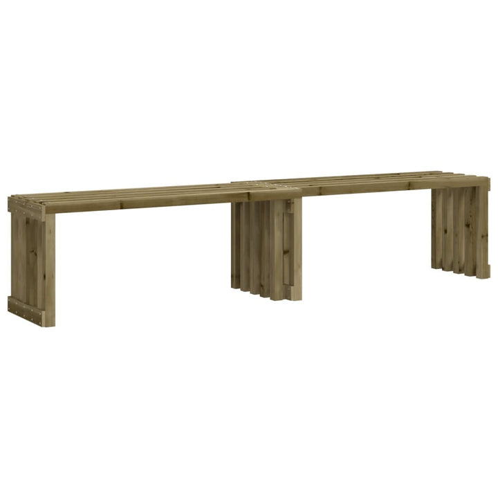 Bancă De Grădină Extensibilă, 212,5X40,5X45 Cm, Lemn Pin Tratat