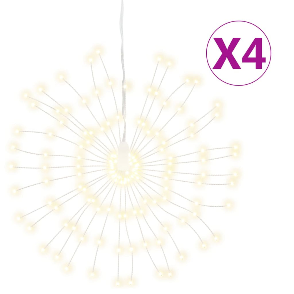 Lumini Stelare De Crăciun 140 Led-Uri, 4 Buc., , 17 Cm