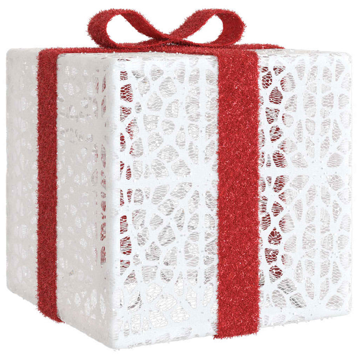 Cutii De Crăciun Iluminate, 3 Buc., 64 Led-Uri, Cald