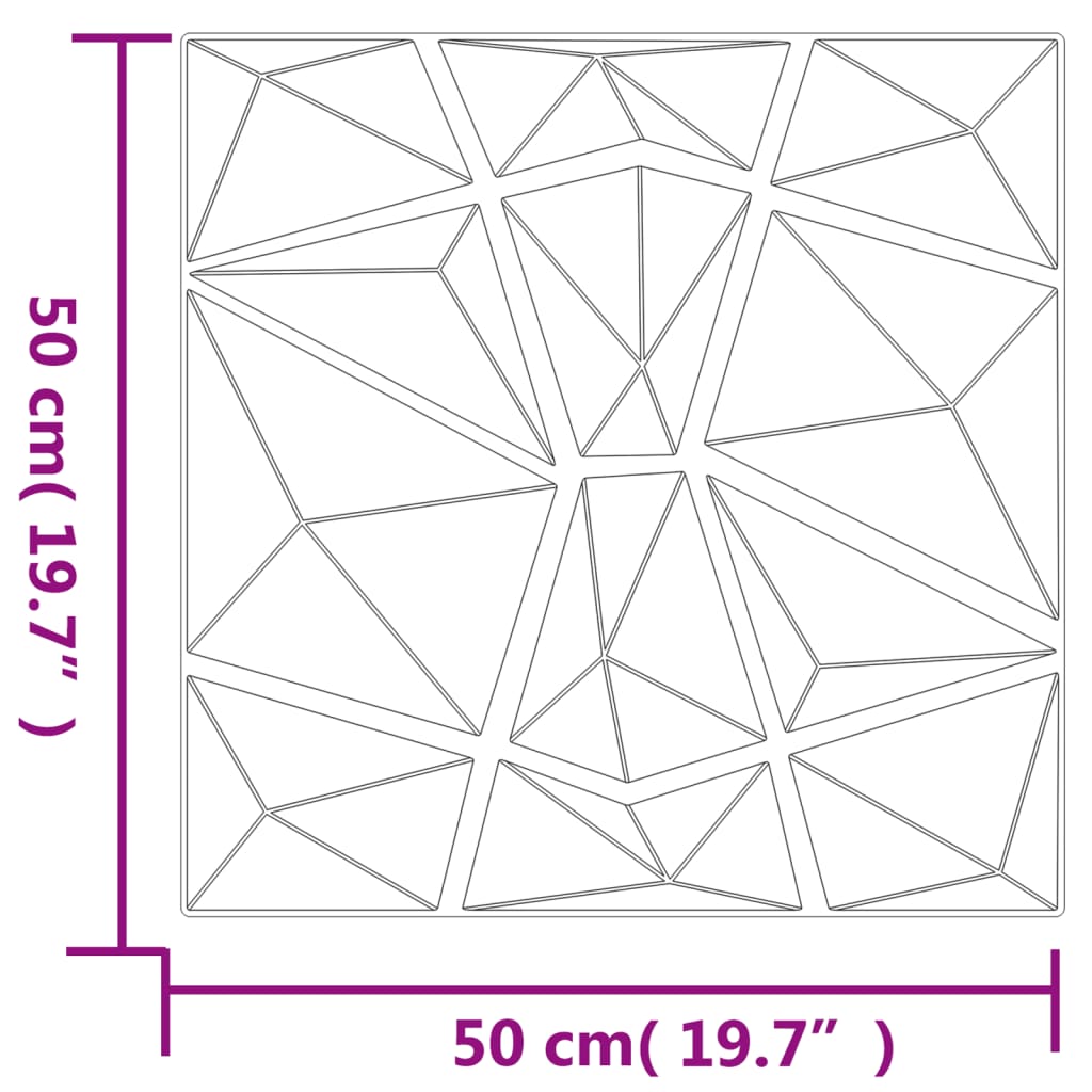 Panouri De Perete 24 Buc. 50X50 Cm Xps 6 M² Diamant