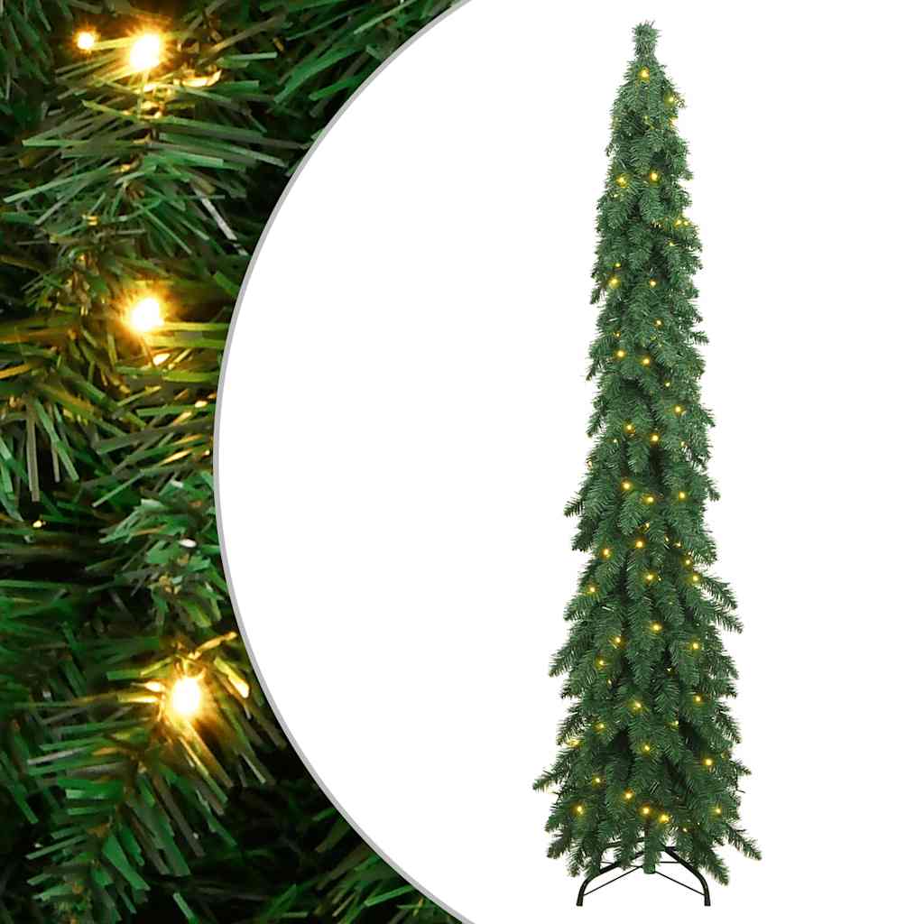 Brad De Crăciun Artificial Pre-Iluminat Cu 80 Led-Uri,