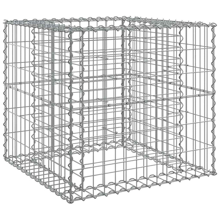 Coș Gabion, Argintiu, 70X70X65 Cm, Fier Galvanizat