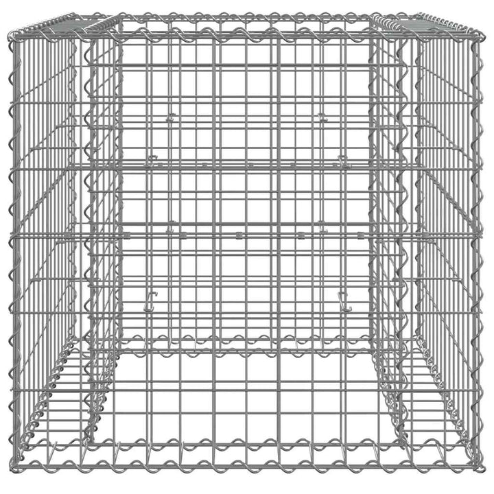 Coș Gabion, Argintiu, 70X70X65 Cm, Fier Galvanizat