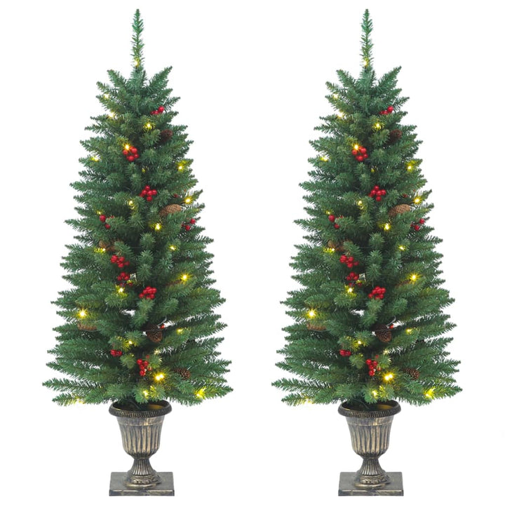 Brazi De Crăciun Artificiali 2 Buc. 100 Led-Uri 120 Cm