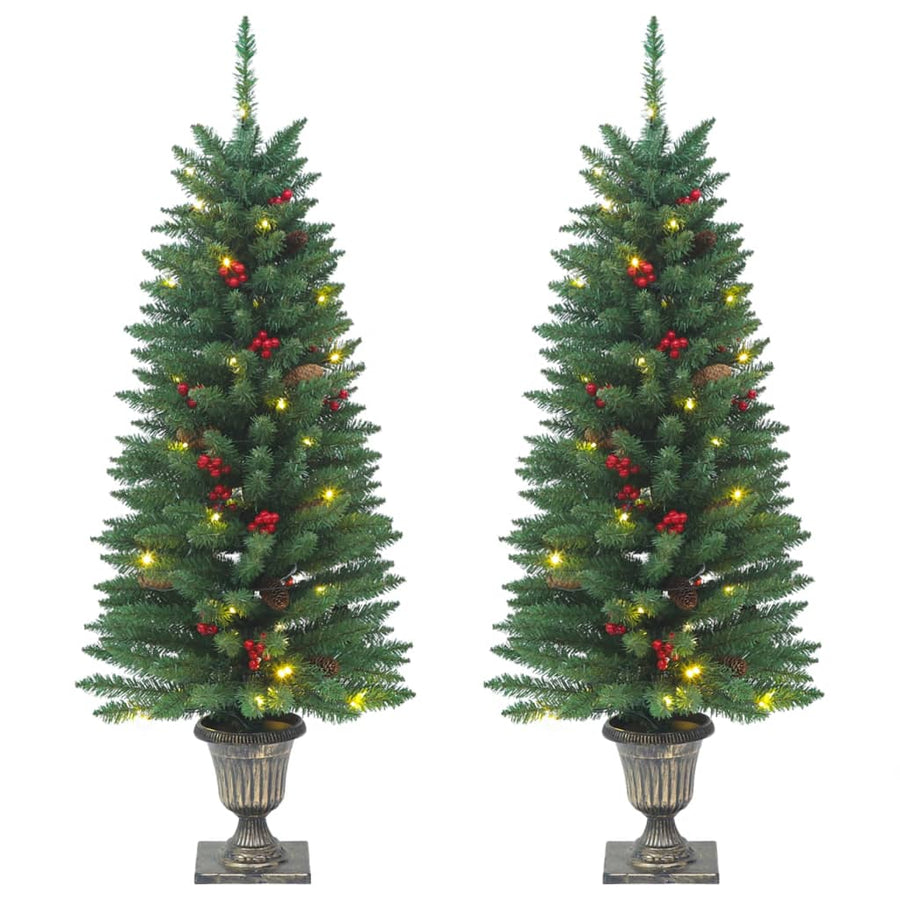 Brazi De Crăciun Artificiali 2 Buc. 100 Led-Uri 120 Cm