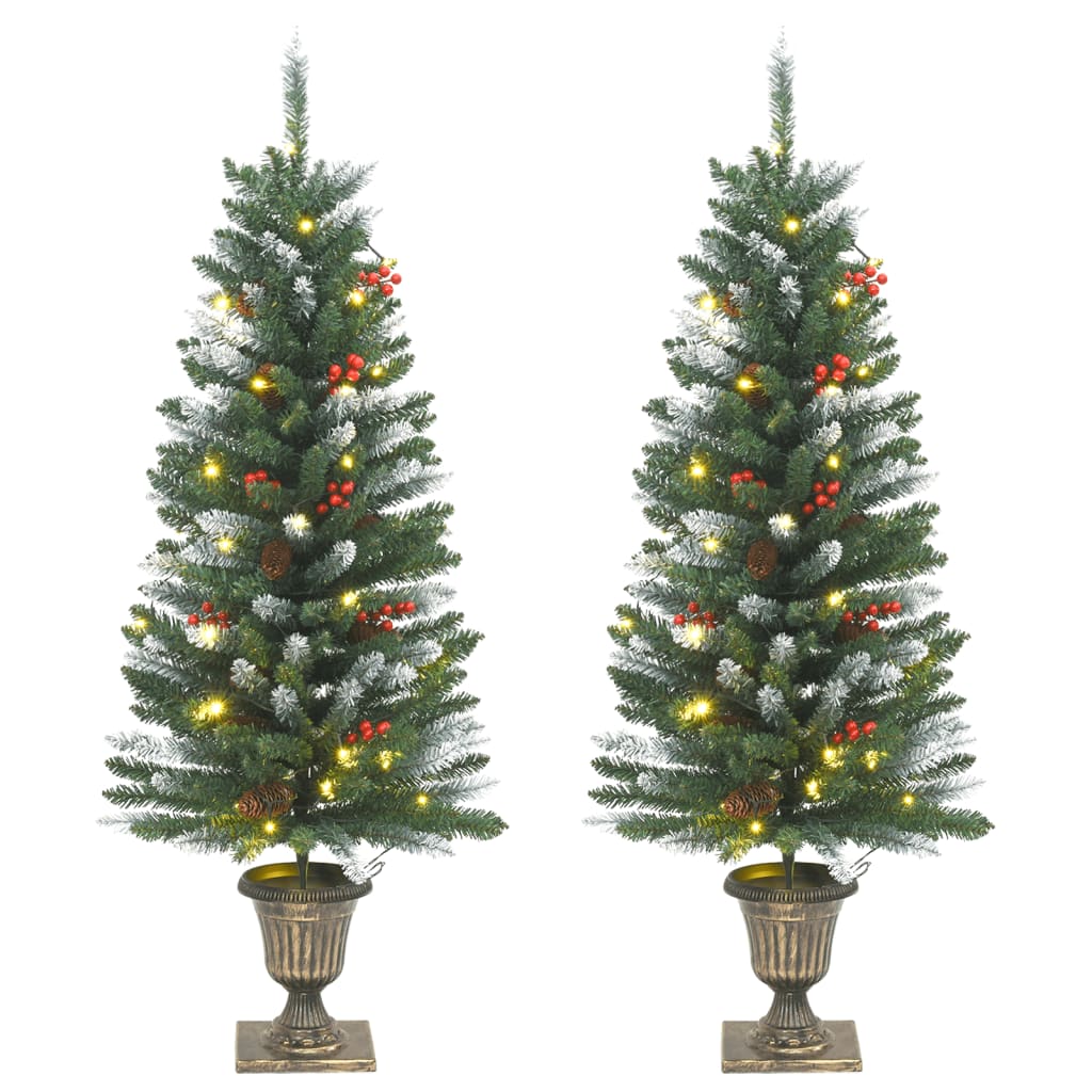 Brazi De Crăciun Artificiali 2 Buc. 100 Led-Uri 120 Cm