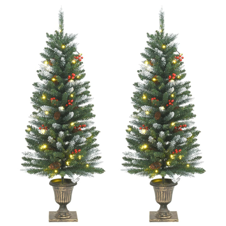 Brazi De Crăciun Artificiali 2 Buc. 100 Led-Uri 120 Cm