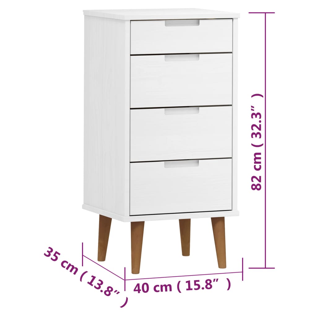 Dulap Cu Sertare, , 40X35X82 Cm, Lemn Masiv De Pin